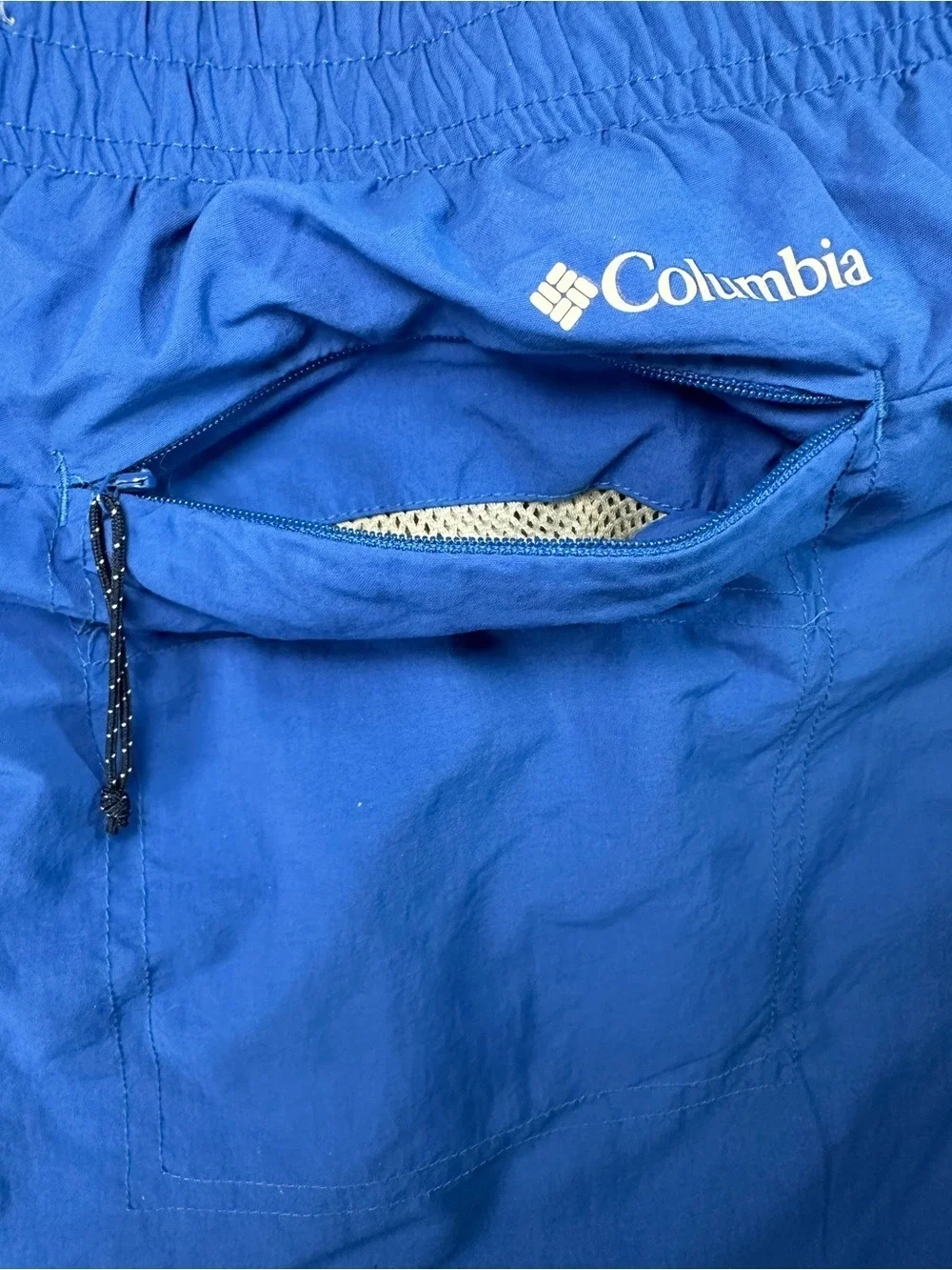 Columbia XXL Blue Swimsuit Board Short Mesh Lined Drawstring Beach Pool Vacation